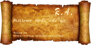 Ruttner Arétász névjegykártya